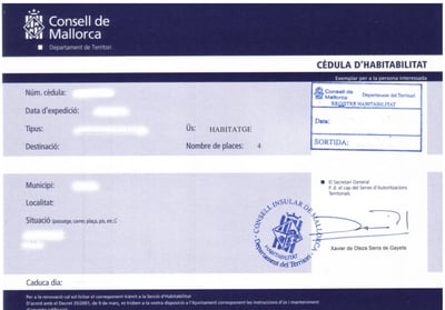 Certificate of habitability in Mallorca